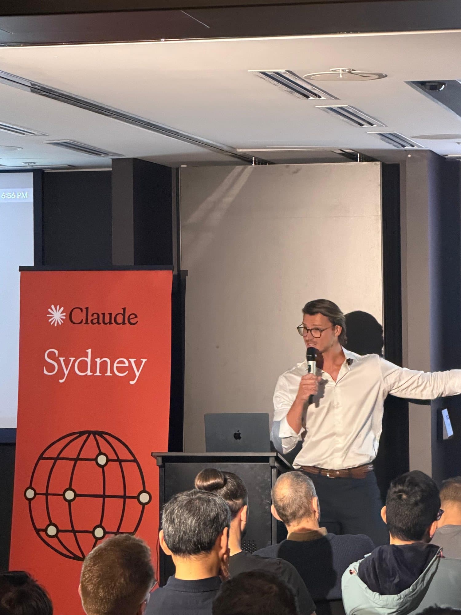Miguel Pieters speaking at Claude Community Sydney